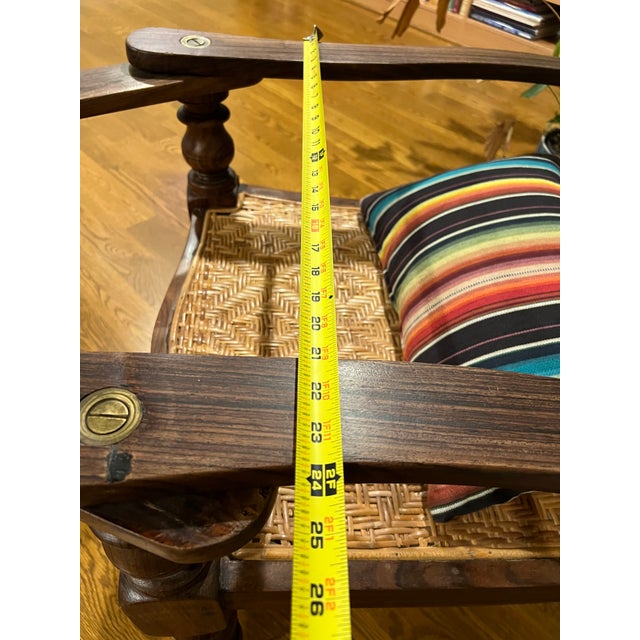 Wood Antique Early 20th Century Plantation Chair in Rosewood For Sale - Image 7 of 11