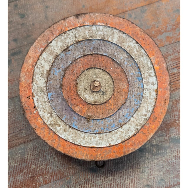 19th Century Rustic Farmhouse Pop Folk Art Red White and Blue Bullseye ...