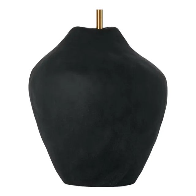 Hable by Visual Comfort Studio Hable Cadley Table Lamp in Rough Black Ceramic For Sale