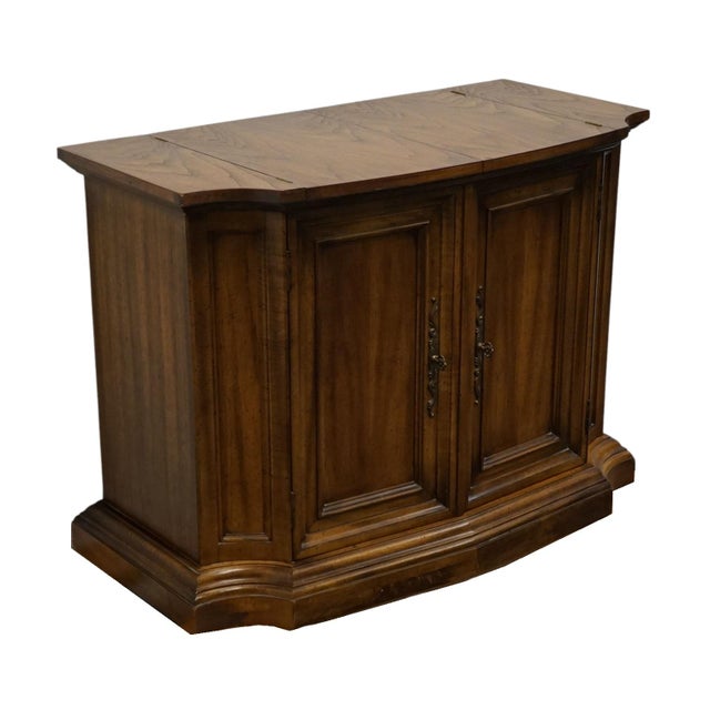 CENTURY FURNITURE Solid Walnut Italian Neoclassical Tuscan Style 40"- 52" Flip Top Server Buffet 30" High Closed: 40" Wide...