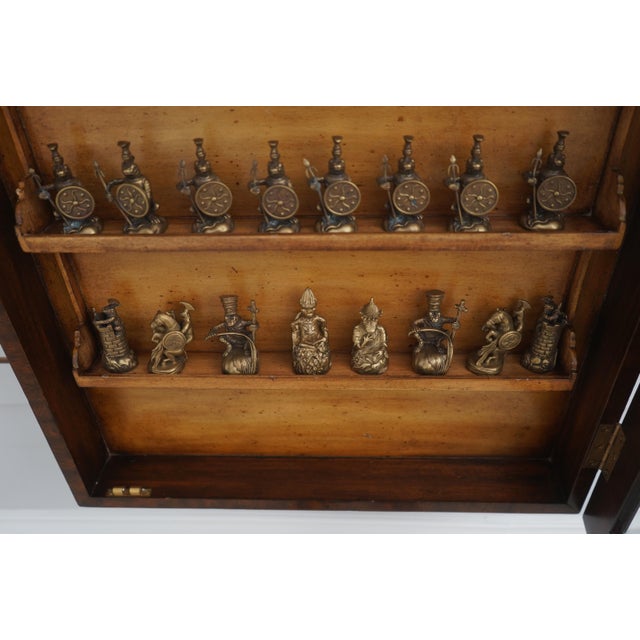 Maitland Smith Wall Hanging Chess Game Board Cabinet For Sale - Image 12 of 16