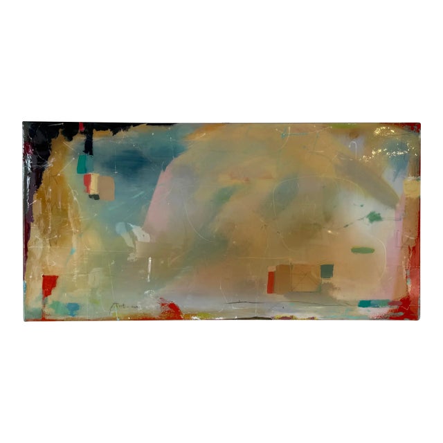 Vintage "Ant-Man" Expressionist Abstract Acrylic on Canvas Painting For Sale