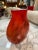 Italian 1960s Hand Blown Red Murano Art Glass Italian Vase For Sale - Image 3 of 5