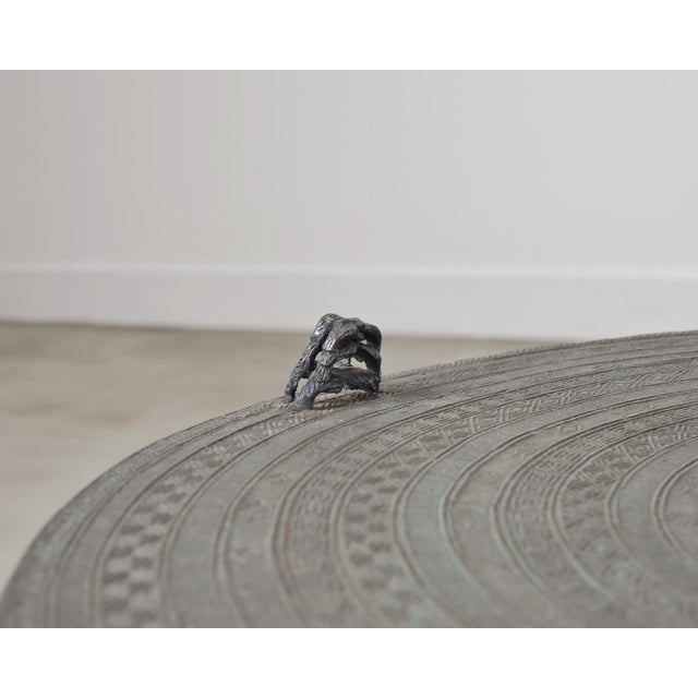 Southeast Asian Bronze Frog Rain Drum or Drinks Table For Sale - Image 14 of 18
