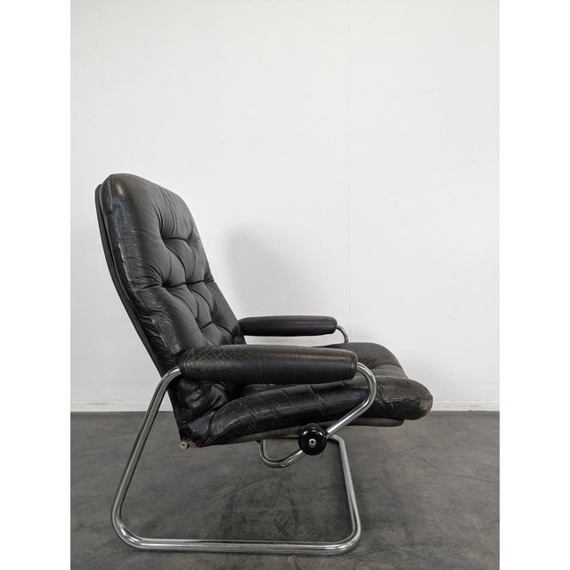 Leather Lounge Chair from Stressless, 1970s For Sale - Image 5 of 8