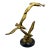 Vintage Mid-Century Modern Brass Seagulls in Flight Sculpture on Marble Base For Sale