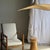 Wood Large Hat-Shaped Rattan Pendant Light, 1980s For Sale - Image 7 of 18