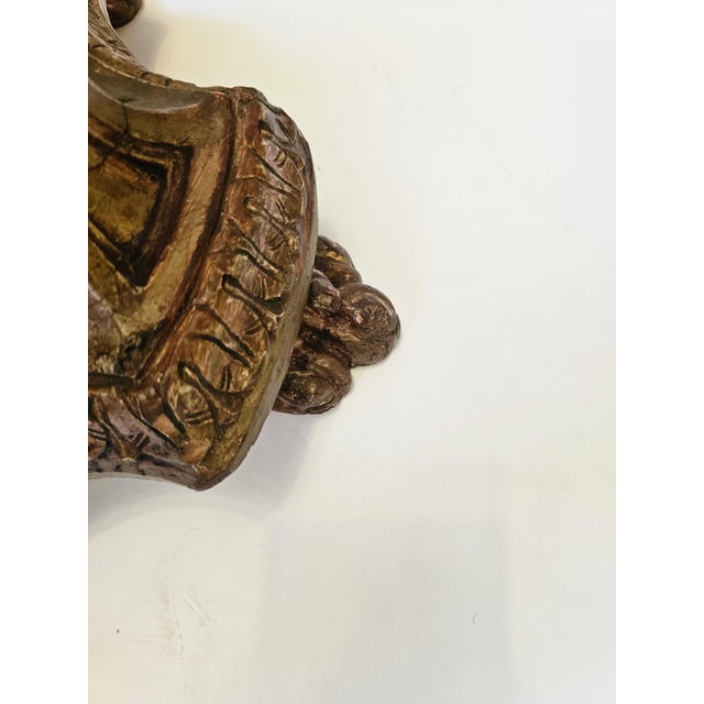 Wood Vintage Carved Giltwood Ornate Floor Lamp For Sale - Image 7 of 12