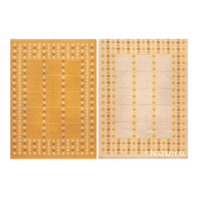 Nazmiyal Collection Vintage Double-Sided Scandinavian Kilim Rug For Sale