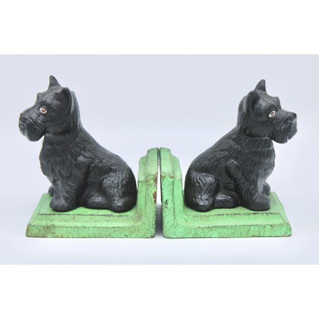 Vintage Scottie Dog Cast Iron Bookends For Sale - Image 10 of 10