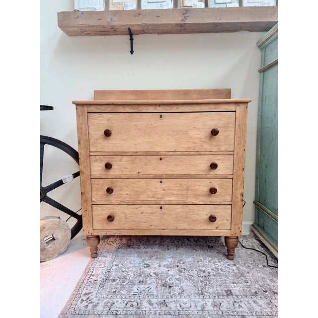 19th Century Scrubbed Pine Chest of Drawers For Sale - Image 12 of 12