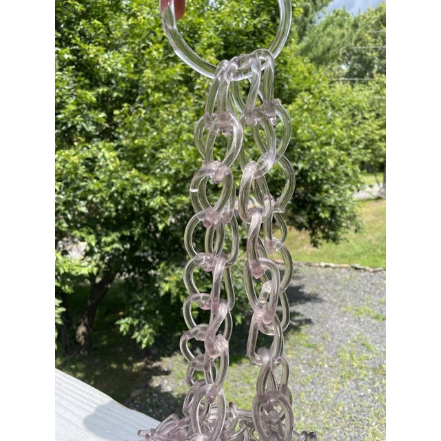 Rare Fine Antique 19th C. Victorian Free Blown Glass Whimsy Hanging Chain Basket For Sale - Image 6 of 18