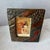 Textured metal photo frame featuring an Autumn leaf theme. Black felt backing with display easel and metal hanging hook....