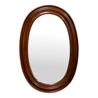 Vintage Oval Primitive Farmhouse Wall Mirror For Sale
