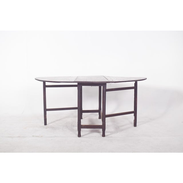 1920s Vintage Portuguese Flip Flap Oval-Top Table, 1920s For Sale - Image 5 of 11