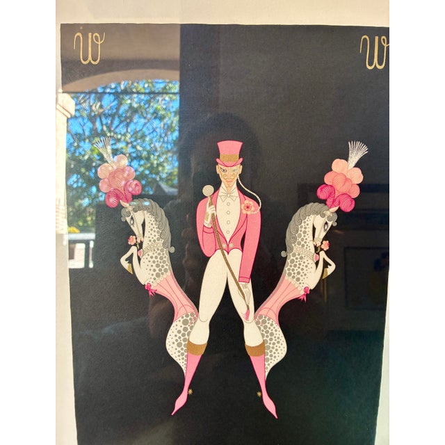 Printmaking Materials Erté Letter “W” Signed & Numbered Lithograph, 1977 — With Documentation For Sale - Image 7 of 12
