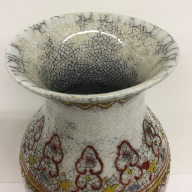 Vintage Chinese Crackle Vase For Sale - Image 5 of 11