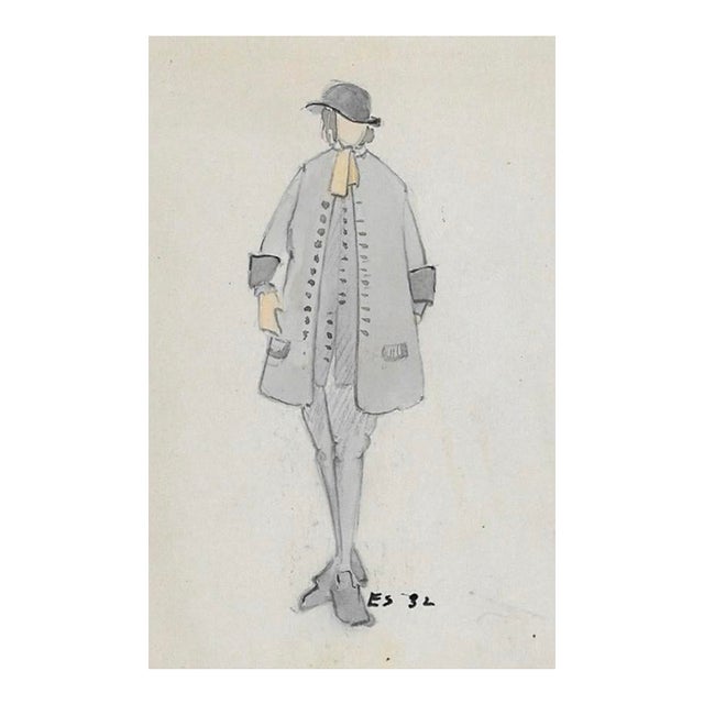 1932 Eunice Starkie Watercolor of a Man For Sale