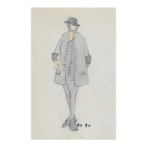 1932 Eunice Starkie Watercolor of a Man