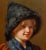 Emma Muller -19th C. Portrait of a Young Blonde W/A Furry Hat-Oil Painting For Sale - Image 4 of 9
