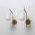 Gold Large Italian Opaline Glass and Brass Wall Sconces, 1950s, Set of 2 For Sale - Image 8 of 11