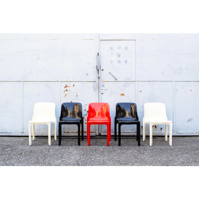 Selene Chairs by Vico Magistretti for Artemide, 1960s, Set of 5 For Sale - Image 9 of 9
