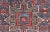 Red Antique Persian Karajeh Rug With Three Geometric Medallions in Red & Blue For Sale - Image 8 of 11