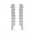 Contemporary 14K White Gold 4.0 Cttw Diamond Asymmetrical Inside Out Double-Hoop Earrings (I-J Color, I1-I2 Clari For Sale - Image 3 of 5