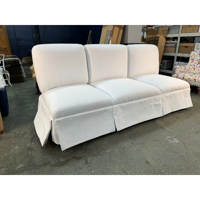 +Designer Madelene Castiglion +Napoleon III French Slipper Sofa Set of 2 +Pair of Napoleon III slipper sofas +Wood frame...