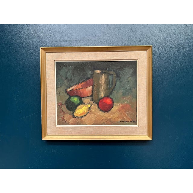 Lindholm, Still Life, 1960s, Oil on Canvas, Framed For Sale - Image 17 of 18