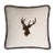 Christmas Happy Pillow with Elk in Beige and Brown from Lo Decor For Sale
