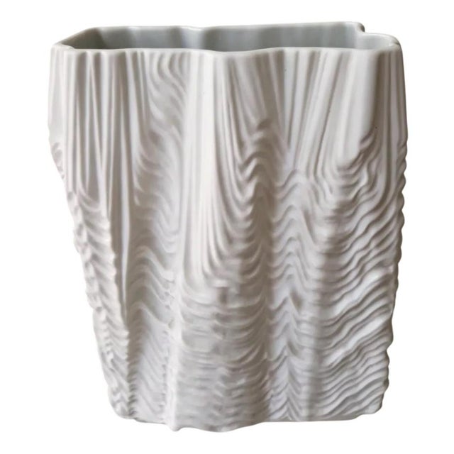 White Vintage Porcelain Vase by Martin Freyer for Rosenthal, 1980s For Sale - Image 8 of 8