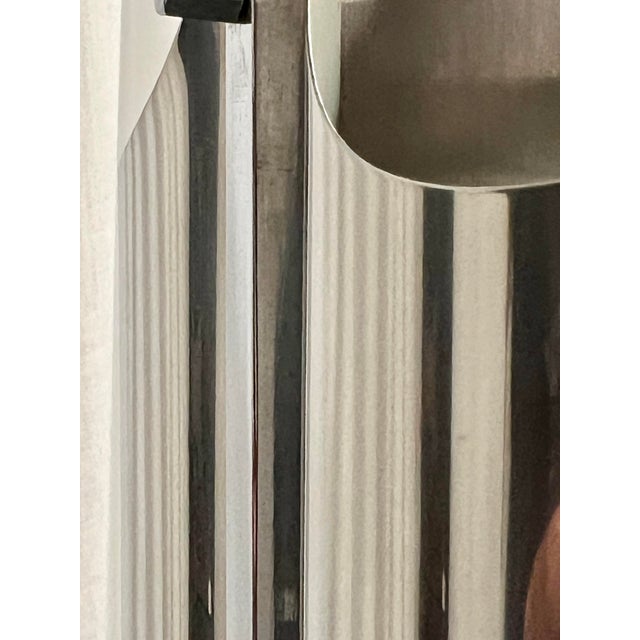 Iconic Orgue lamp by Jacques Charles for Maison Charles, France 1960. Stainless steel tubes with polished chrome cutaway...