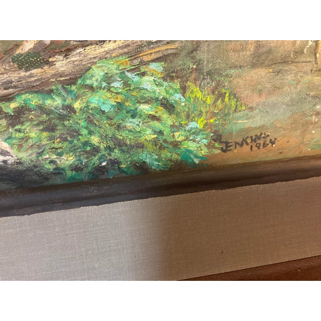 Painted in 1964 this 24 x 18 Oil on Canvas is an impressionistic piece done by a novice painter named Jenkins. It was...
