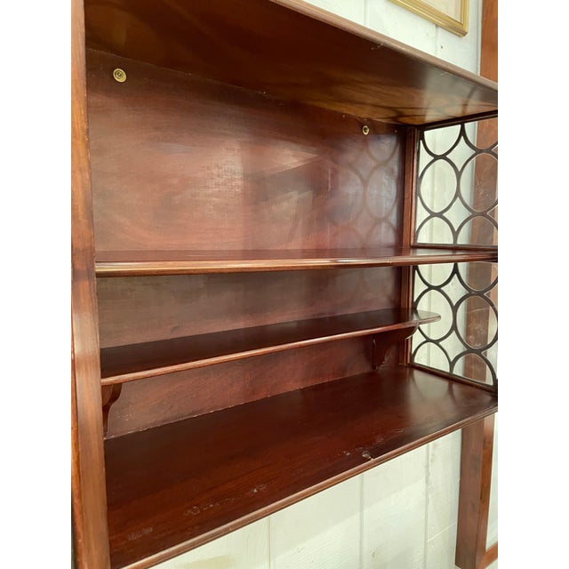 Antique Mahogany & Glass Regency Wall Cabinet For Sale - Image 4 of 16