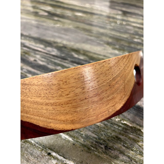 Modern 1990s Handmade African Blackwood Gravity Floating Wine Holder For Sale - Image 3 of 8