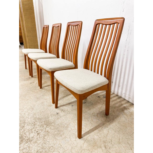 Amazing set of four chairs by Benny Linden. The wood is in great shape. Original upholstery could use cleaning or...