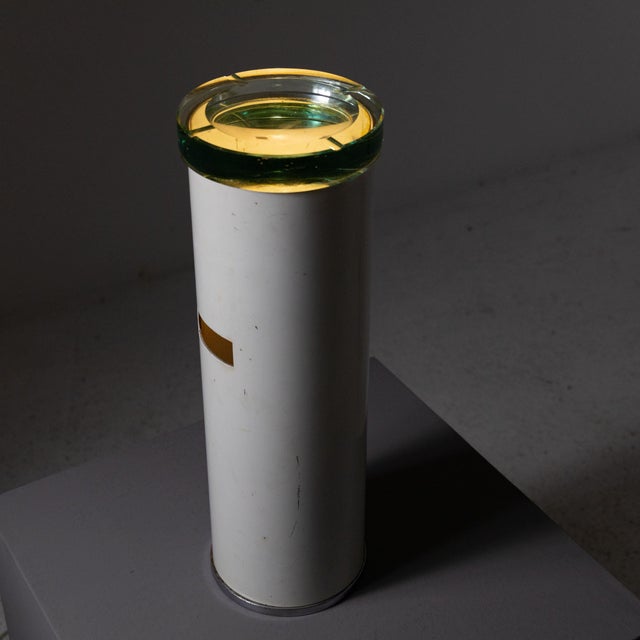 Illuminated Metal and Glass Ashtray, 1950s For Sale - Image 10 of 13