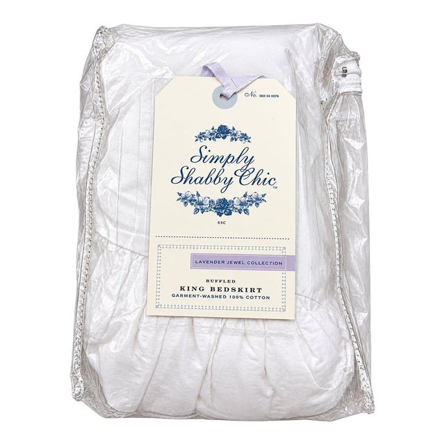 Simply Shabby Chic Lavender Jewel Collection Ruffled King Bedskirt For Sale