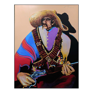 Earl Biss "Poncho in His Sunday Best"serigraph on Paper Unframed Hand Signed