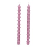 Bamboo Taper Candles in Radiant Orchid - A Pair For Sale