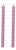 Bamboo Taper Candles in Radiant Orchid - A Pair For Sale
