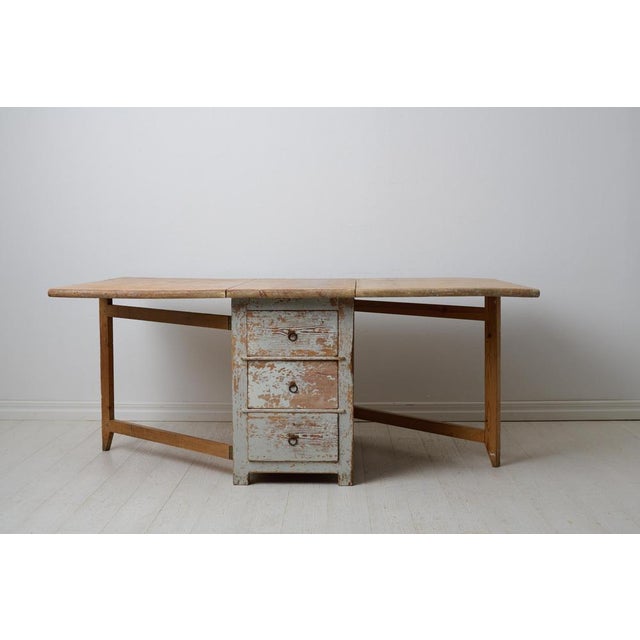 Antique Northern Swedish Country Table in Pine For Sale - Image 4 of 9