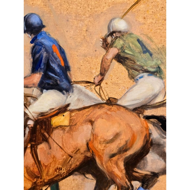 Terra Cotta Henry Koehler - Polo Players - Oil Panting For Sale - Image 8 of 11