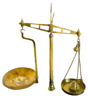 Victorian Antique Brass Scales, Set of 2