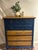Mid-Century Modern Deep Blue Geometric Wooden Dresser For Sale - Image 4 of 6