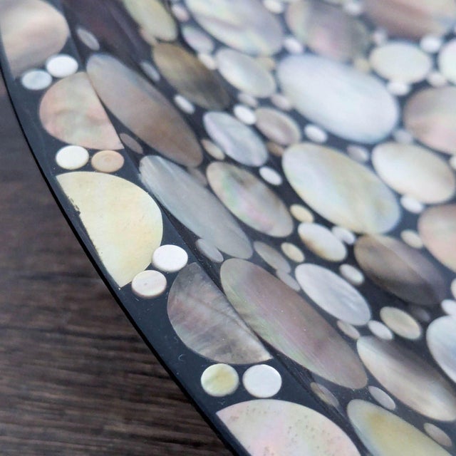 2000 - 2009 Shawna Stoney Mother of Pearl Mosaic Platter For Sale - Image 5 of 6
