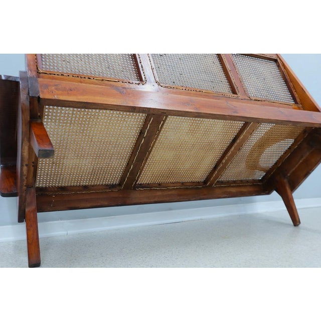 Mid-Century Modern Three-Seater Bench and Armchair in Teak, 1950s, Set of 2 For Sale - Image 13 of 18