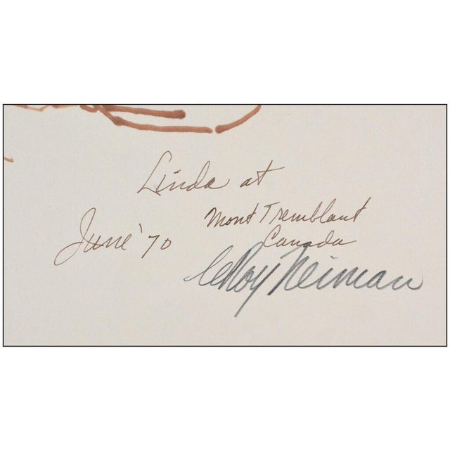 Leroy Neiman 1970s Look Here Linda, LeRoy Neiman For Sale - Image 4 of 5