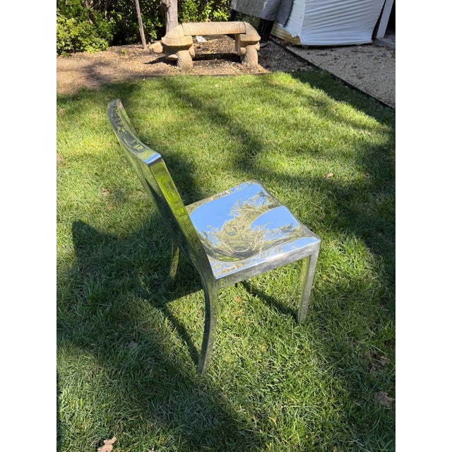 Philippe Starck for Emeco Hudson Polished Aluminum Chairs – Set of 2 Dining + 1 Bar Height For Sale - Image 9 of 17
